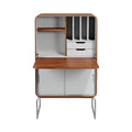 **Technische Titel in het Nederlands:** Moderne opbergkast met bureau en metalen poten