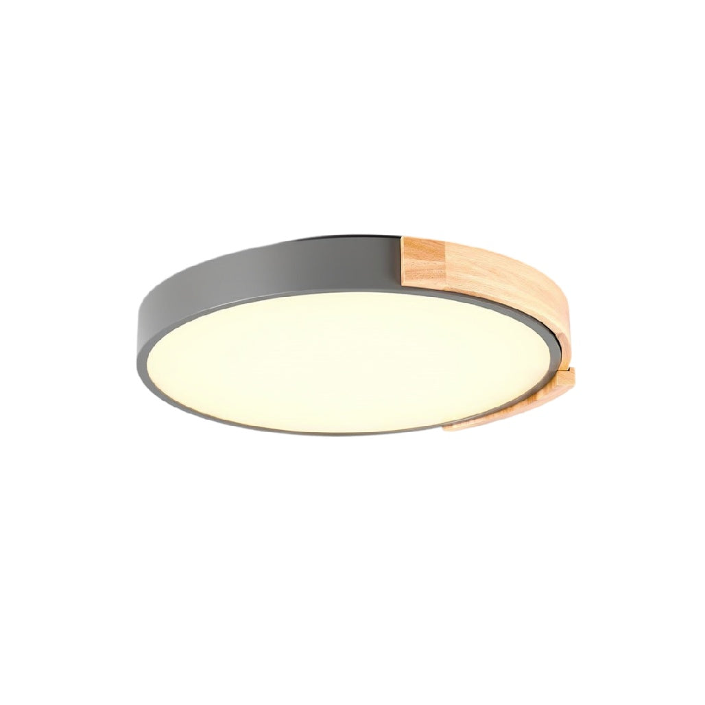 **Moderne plafondlamp met houten accenten**