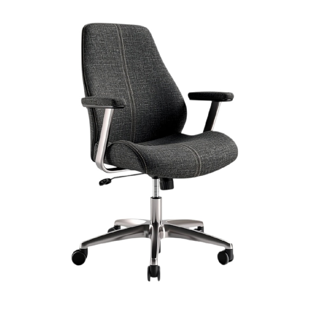 **Ergonomische bureaustoel met verstelbare armleuningen en wieltjes**