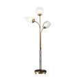 **Moderne Vloerlamp met Drie Lichtglazen en Elegante Buis**